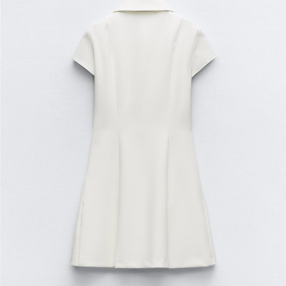 Zara White Collared Dress - Picture 2 of 6